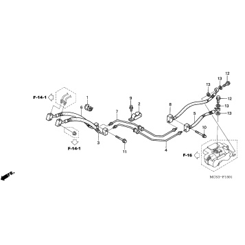 REAR BRAKE HOSE (ST1300A)