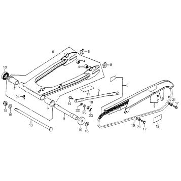 SWINGARM + CHAIN CASE