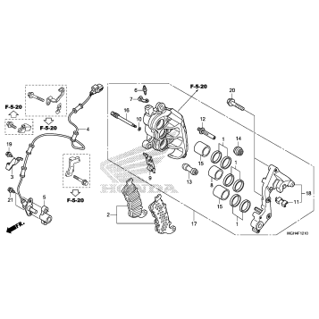 RIGHT FRONT BRAKE CALIPER
