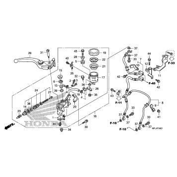 FRONT BRAKE MASTER       CYLINDER (CBR1000RA)