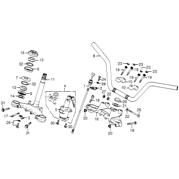 HANDLEBAR + TOP BRIDGE + STEM