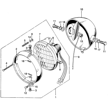 HEADLIGHT + HEADLIGHT CASE