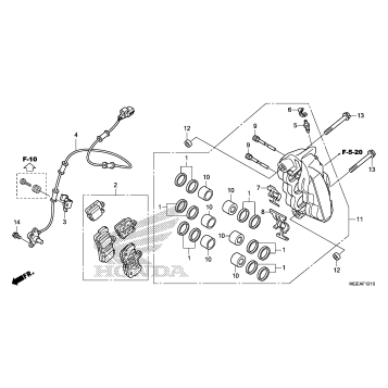 RIGHT FRONT BRAKE CALIPER