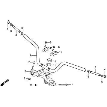 HANDLEBAR + TOP BRIDGE 85