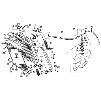 RADIATOR + RESERVE TANK