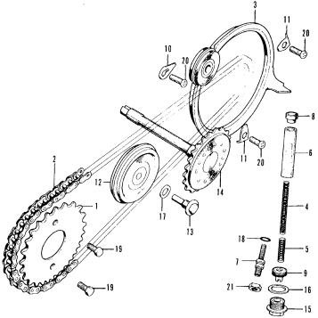 CAM CHAIN + CHAIN TENSIONER