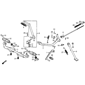 PEDAL + KICK STARTER ARM + STAND 79
