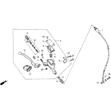 FR. BRAKE MASTER CYL. 90-91