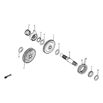 KICK STARTER SPINDLE