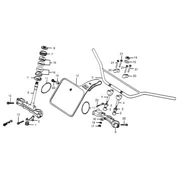 HANDLEBAR + TOP BRIDGE 83