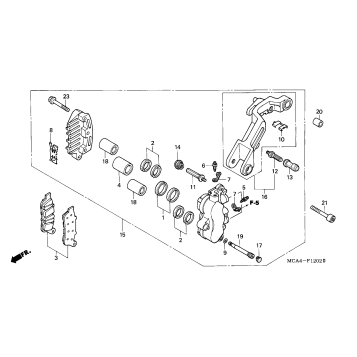 LEFT FRONT BRAKE CALIPER