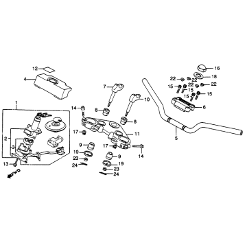 HANDLEBAR + TOP BRIDGE + KEY SET
