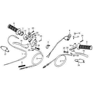 CONTROL LEVERS + SWITCHES + CALES 82-84
