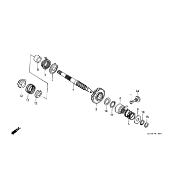 KICK STARTER SPINDLE