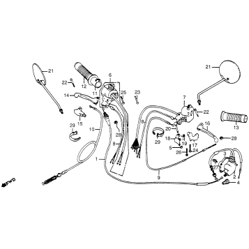 HANDLE LEVER + SWITCH + CABLE 81
