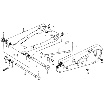 SWINGARM + CHAIN CASE