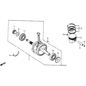 CRANKSHAFT + PISTON