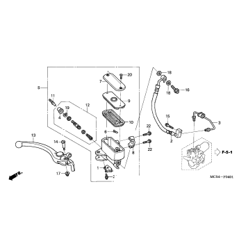 FRONT BRAKE MASTER CYLINDER (ST1300A)