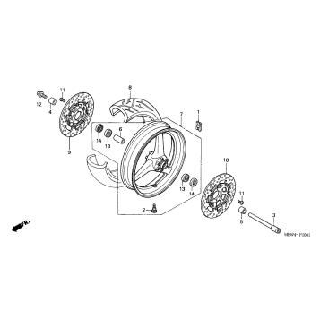 FRONT WHEEL ('01-'06)