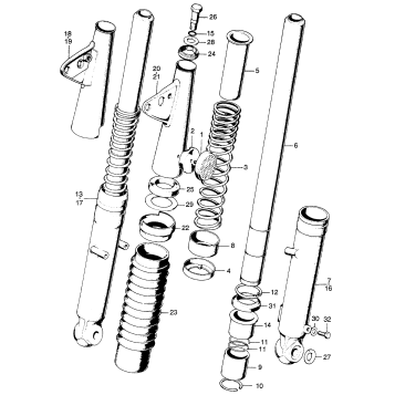 CL100 FRONT FORK K2-S3