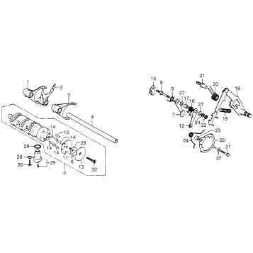 GEARSHIFT DRUM + SPINDLE
