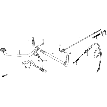 BRAKE PEDAL + CHANGE PEDAL