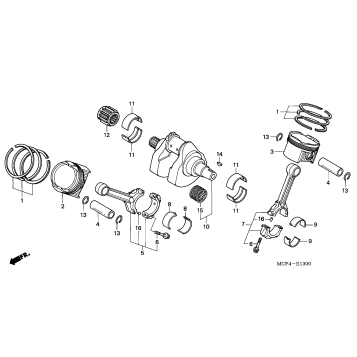 CRANKSHAFT + PISTON