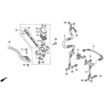 F3 FR. BRAKE MASTER CYL. 95-96