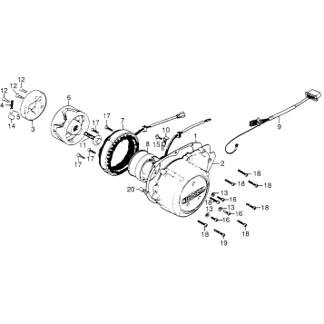 ALTERNATOR + ALTERNATOR COVER
