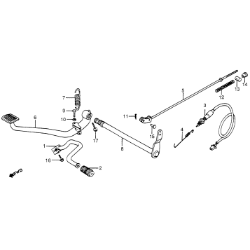 BRAKE PEDAL + GEARSHIFT PEDAL