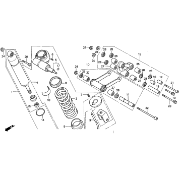 REAR SHOCK ABSORBER 90-91
