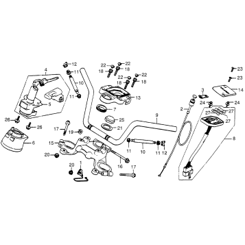 HANDLEBAR + TOP BRIDGE + KEY SET