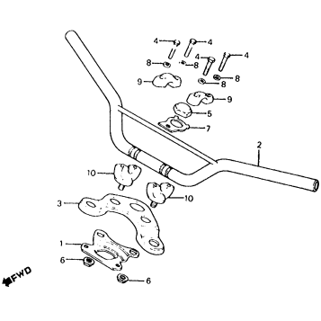 HANDLEBAR + TOP BRIDGE 81
