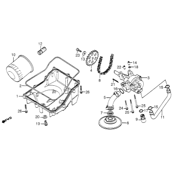 OIL FILTER + OIL PAN + OIL PUMP
