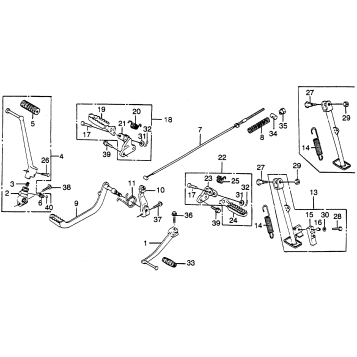 CHANGE PEDAL + BRAKE PEDAL + KICK STARTER ARM
