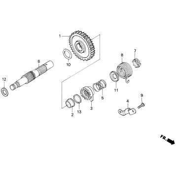 KICK STARTER SPINDLE