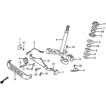 STEERING STEM + HORN