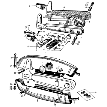SWINGARM + CHAIN CASE
