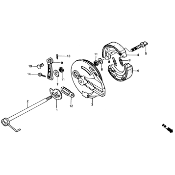 REAR BRAKE PANEL 84-89