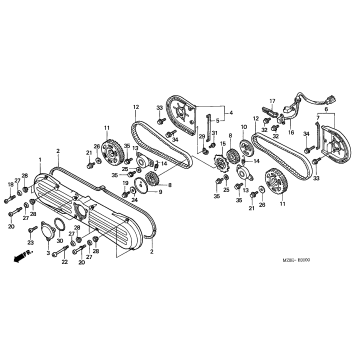FRONT COVER + TIMING BELT