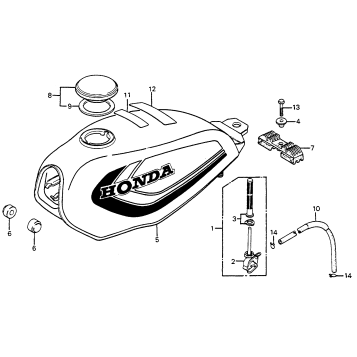 FUEL TANK + FUEL LEVER 79