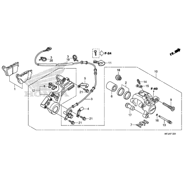 REAR BRAKE CALIPER (CBR600RA)