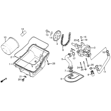 OIL FILTER + OIL PAN + OIL PUMP