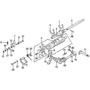 SHIFT DRUM + SHIFT FORK