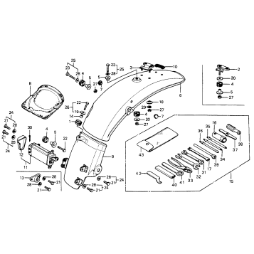 REAR FENDER + TOOL BOX