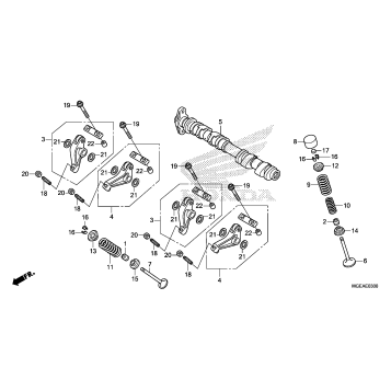 CAMSHAFT + VALVE (FR.)