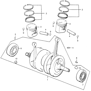 CRANKSHAFT + PISTON