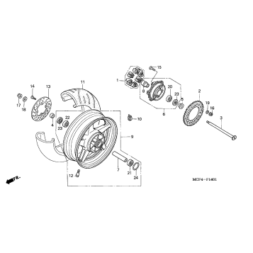 REAR WHEEL ('02-'05)