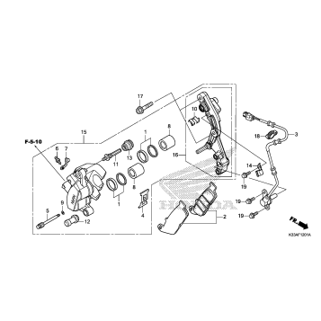 FRONT BRAKE CALIPER (ABS)