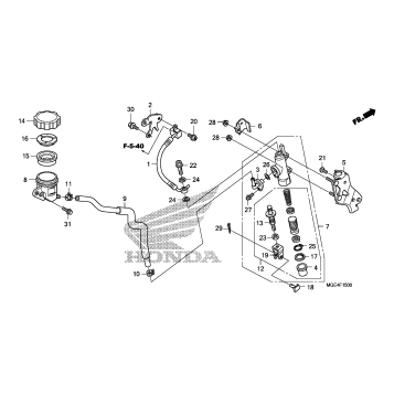 REAR BRAKE MASTER CYLINDER